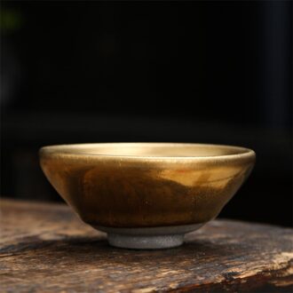 Keramische Vergulde 999 Tea Cup Porselein Puur Goud Kung Fu Master Cup Creatieve Handgemaakte Huishoudelijke Water Mok Kantoor Theekopje Drinkware