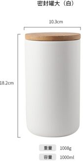 Keramische Verzegelde Met Houten Deksel Tank Koffie Thee Kruiden Bergingen Fles Keuken Voedsel Goederen Grove Korrel Opslag Huishouden