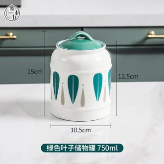 Keramische Verzegelde Pot Suikerpot Met Deksel Europese Koffieboon Opslagtank Keuken Opbergdoos Home Decoratie Ornamenten A-S 1stk