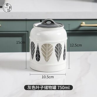 Keramische Verzegelde Pot Suikerpot Met Deksel Europese Koffieboon Opslagtank Keuken Opbergdoos Home Decoratie Ornamenten B-S 1stk
