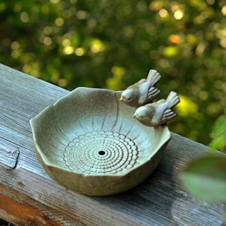 Keramische Vogel Bowls Tafel Ornamenten Decoratieve Vogel Feeder Fruitschaal Voedsel Bevatten Ambachten Snack Opbergvak Keramische Schotel