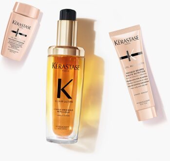 Kerastase Kérastase Elixir Ultime L'Huile Originale Hair Oil 75ml with Mini Deluxe Curl Manifesto Shampoo 30ml and Mask 30ml Duo
