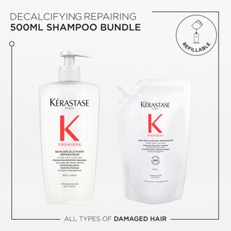 Kerastase Kérastase Première Refillable Shampoo and Refill Pouch Duo for Damaged Hair with Pure Citric Acid and Glycine 500ml