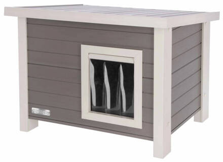 Kerbl Kattenhuis Eli ECO 57x45x43 cm grijs en wit