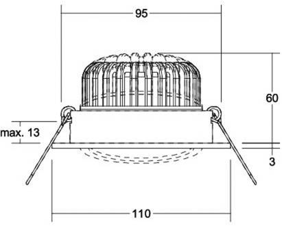 Kerby-R LED inbouwspot, 4.000K, zwart