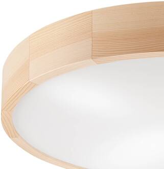 Kerio plafondlamp, Ø 57,5cm, hout naturel dennenhout natuur, wit
