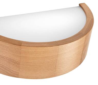 Kerio wandlamp, 27,5 cm, eiken naturel eikenhout naturel, wit