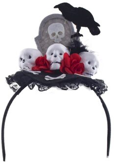 Kerkhof Doodskoppen Diadeem Multikleur - Print