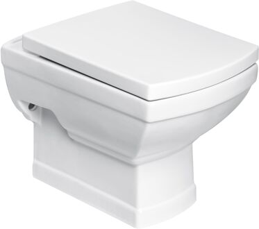 Kerra Kleopatra toiletpot met zitting wit 35x51cm