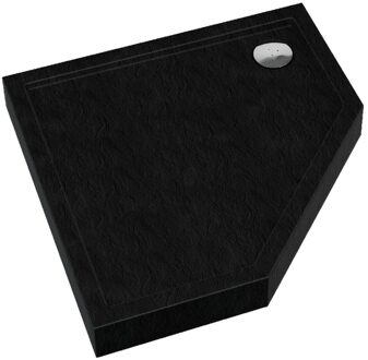 Kerra Prato douchebak vijfhoek 90x90x12cm zwart