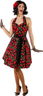Kersen Jurk Rockabilly Cherry Multikleur - Print