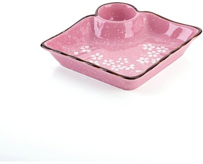 Kersenbloesem Keramische Schotel Creatieve Japan Servies Diner Plaat Knoedel Plaat Met Azijn Ontbijt Kleine Schotel Fruitschaal als pic show1