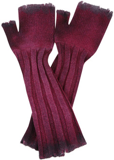 Kersenkleurige Vingerloze Wollen Handschoenen Avant Toi , Red , Dames - ONE Size
