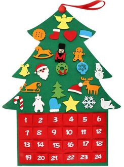 Kerst Advent Kalender Muur Opknoping Santa Voelde Advent Kalender 24 Dagen Xmas Countdown Kerst Decor Product Supply