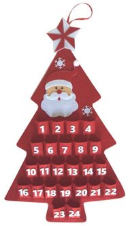 Kerst Advent Kalender Muur Opknoping Santa Voelde Advent Kalender 24 Dagen Xmas Countdown Kerst Decor Product Supply