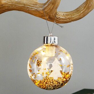 Kerst Bal Ornament Led Decoratieve Licht Voor Bruiloften Kerstboom Decoratie Ornamenten goud