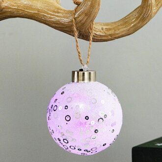 Kerst Bal Ornament Led Decoratieve Licht Voor Bruiloften Kerstboom Decoratie Ornamenten roze