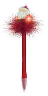 kerst balpen met licht - kerstman