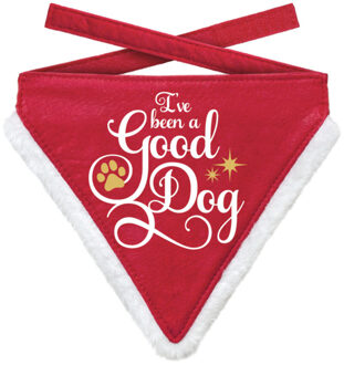 Kerst bandana/sjaaltje - voor grote honden - Good Dog - 22,5 x 18,5 cm Rood