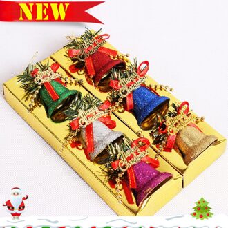 Kerst Bel Decoratie Kleur Afgestoft Plastic Bel Kerstboom Kerst Klokken Accessoires