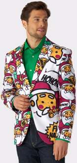 Kerst Blazer Cool Claus Cartoon Heren Multikleur - Print