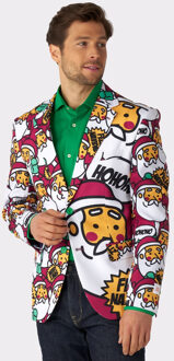 Kerst Blazer Cool Claus Cartoon Heren Multikleur - Print