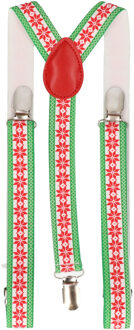Kerst bretels - groen - voor volwassenen - one size