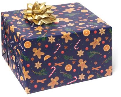 kerst cadeaupapier - gingerbread