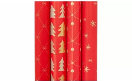 Kerst cadeaupapier timeless, 150 x 70 cm