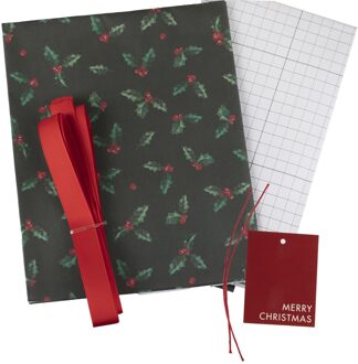 Kerst Cadeauverpakking Set Hulst Multikleur - Print