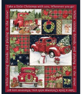 Kerst Card Fun 36X44 Panel Sneeuwpop Sneeuw Polyester Stof Pompoen Auto Patroon Puzzel Pintura Diamante