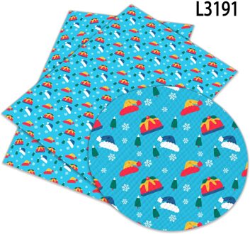 Kerst Cartoon Gedrukt Synthetische Faux Lederen 30 Cm X 136Cm Voor Diy Handgemaakte Naaien Kleding Decoratieve Supplies l319 L3191