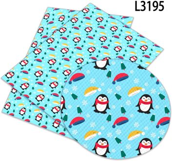 Kerst Cartoon Gedrukt Synthetische Faux Lederen 30 Cm X 136Cm Voor Diy Handgemaakte Naaien Kleding Decoratieve Supplies l319 L3195
