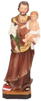 Kerst decoratie beeldje - Jozef - 20 cm - polystone?- Religieuze beelden Multi