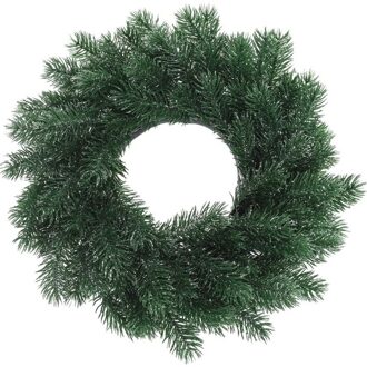 Kerst decoratie blauwgroene kerstkrans 35 cm - Kerstkransen