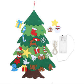 Kerst Decoratie Muur Opknoping Kerstboom Vilt Diy Party Ornament Met Led Party Decoratie