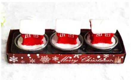 Kerst Decoratie Theelichtje Kerst Rookloze Kaars Thee Licht Santa Sneeuwpop Pakket Theelichtje voor Thuis Feestdagen