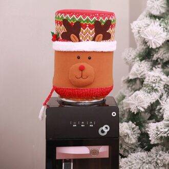 Kerst Decoratie Water Dispenser Stofkap Doek Bescherming Water Dispenser Stof Katoen Linnen Jas Cover eland