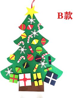 Kerst Decoratieve Mini Boom Kinderen Handgemaakte Diy Drie-Dimensionale Vilt Doek Xmas Boom Festival Party Ornamenten Props