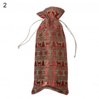 Kerst Elanden/Sterren/Bloemen Gilt Wijnfles Cover Xmas Ornament Tafel Decor 2