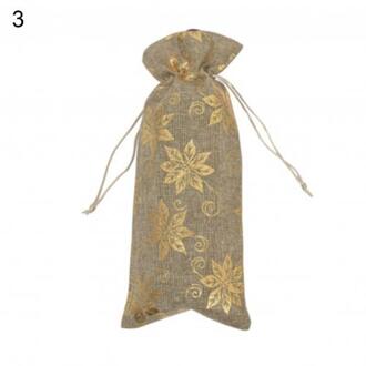 Kerst Elanden/Sterren/Bloemen Gilt Wijnfles Cover Xmas Ornament Tafel Decor 3