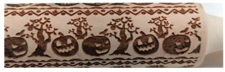 Kerst Embossing Houten Deegroller Bakken Tools Professionele Deeg Roller pompoen 35cm