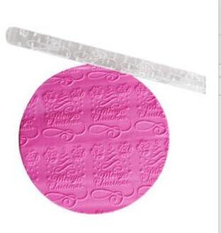 Kerst Embossing Rolling Pin Transparant Deegroller Party Decoraties Patroon Bakken Keuken Benodigdheden 11.8 transparant rolling