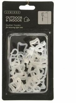 Kerst/feestverlichting - 24st - bevestiging dakgoot - ophang haakjes - Lichtsnoeren