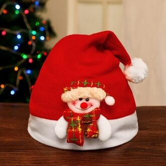 Kerst Fluwelen Bell Hoed Gewei Volwassenen Geborduurde Kinderen Kostuum Kerstman Festival Hoed Ornament Voor Jaar Cadeau SDM-31