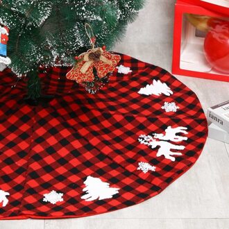 Kerst Geborduurd Sneeuwvlok Elanden Boom Rok Ornament Tapijt Vloermat Base M68E