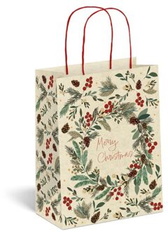 Kerst geschenktas wonderful christmas l