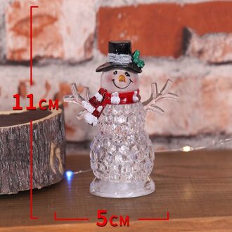 Kerst Glitter Decoraties Acryl Sneeuwpop Huis Familie Party Ornament Voor Xmas Festival 4