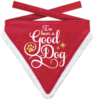 Kerst halsband sjaaltje - voor middelgrote honden - 18 x 14 cm - rood