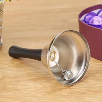 Kerst Hand Bell Nobele Receptie Diner Party Winkel Hotel Decor Hand Bell School Tafelbel Restaurant Call Bell Dienst zilver